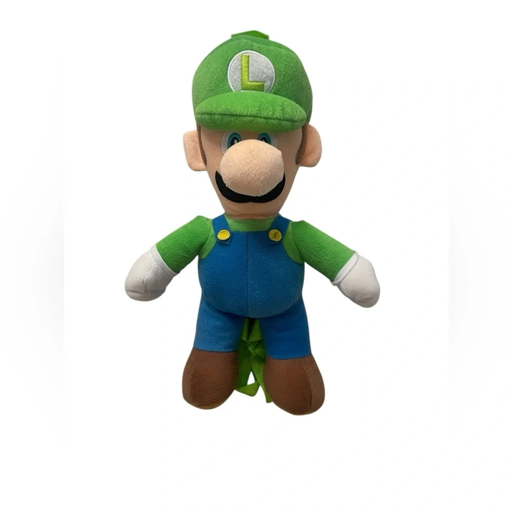 Nintendo Super Mario Luigi Green Plush Stuffed Backpack by Bioworld